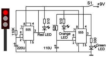 基于555集成電路的交通信號(hào)燈模擬電路設(shè)計(jì)